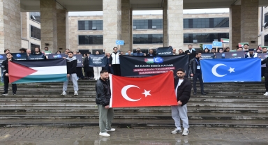 Bartın'da üniversite öğrencileri Filistin'e destek için