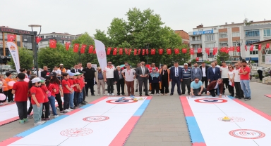Havza'da Floor Curling Turnuvası düzenlendi