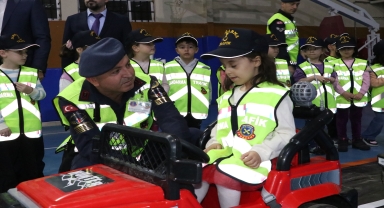Havza'da okul öncesi öğrencilere trafik eğitimi verildi