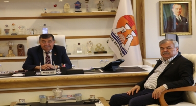 Kültür Memur-Sen Genel Başkanı Erdoğan'dan Havza Belediye Başkanı İkiz'e ziyaret