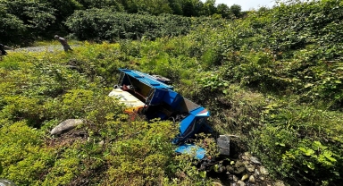 Samsun'da tarım aracının devrilmesi sonucu 3 kişi yaralandı