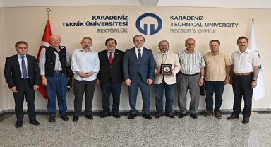Avrasya Basın Yayın Birliği üyelerinden KTÜ Rektörü Prof. Dr. Çuvalcı'ya ziyaret