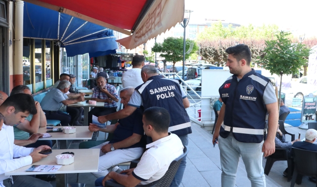 Havza'da polisler boğulma olaylarına karşı vatandaşları uyardı