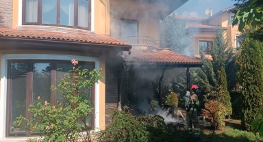 Karabük'te villada çıkan yangın hasara neden oldu