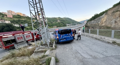 Trabzon'da yüksekten düşen kişi yaralandı