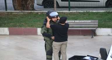 Amasya'da şüpheli çanta fünye ile patlatıldı