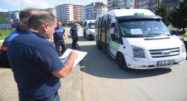 Giresun'da dolmuşlarda klima denetimi yapıldı