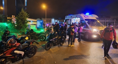 Samsun'da devrilen motosikletin sürücüsü yaralandı