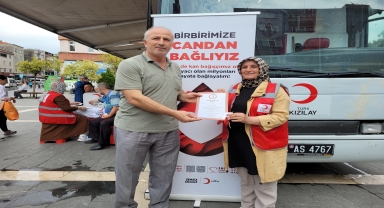 Samsun'da imam Hüseyin Yılmaz, 13. kez kan bağışı yaptı
