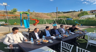 Şırnak'a atanan Vezirköprü İlçe Jandarma Komutanı Çetinkaya'ya veda yemeği