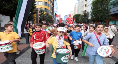 Trabzon'da 15 haftadır Filistin'e destek yürüyüşü yapılıyor