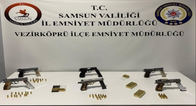 Samsun'da 6 ruhsatsız silah ele geçirildi