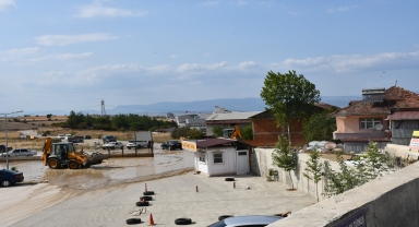 Vezirköprü'de DSİ'ye ait boru patladı