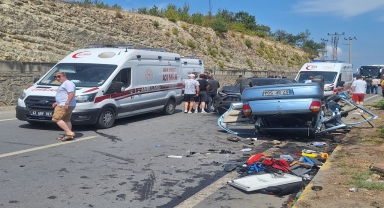 Zonguldak'ta cip ile otomobilin çarpıştığı kazada 1 kişi öldü, 5 kişi yaralandı