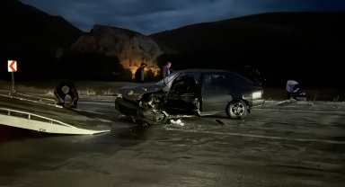 Bayburt'ta otomobil ile cipin çarpıştığı kazada 1 kişi öldü, 2 kişi yaralandı