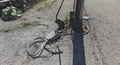 Karabük'te elektrik direğinde çıkan yangın söndürüldü