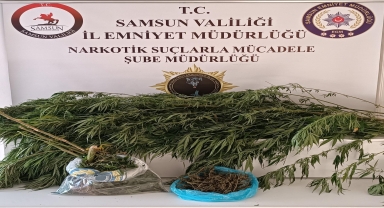 Samsun'da 1,2 kilogram esrarla yakalanan zanlı tutuklandı