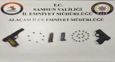 Samsun'da 2 zanlının üzerinde ruhsatsız silah bulundu