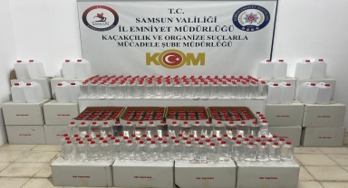 Samsun'da bin litre etil alkol ele geçirildi, 1 zanlı gözaltına alındı