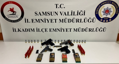 Samsun'da kaçak silah ticareti yaptığı iddiasıyla 1 zanlı yakalandı