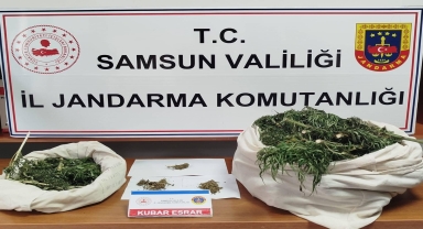 Samsun'da yaklaşık 10 kilogram esrar ele geçirildi