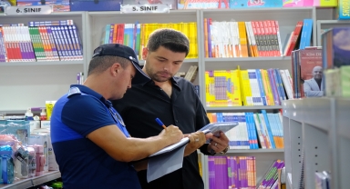 Terme'de zabıta kırtasiyeleri denetledi