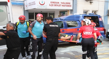 Yağlıdere'de hastanede yangın ve acil durum tatbikatı yapıldı