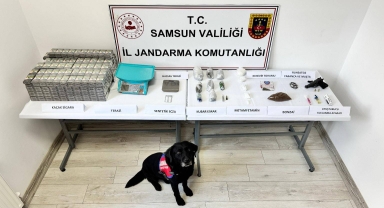 Araca saklanan uyuşturucu
