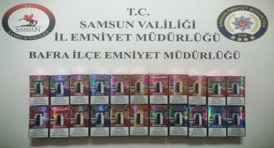 Bafra'da 22 kaçak elektronik sigara ele geçirildi