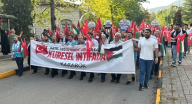 Karabük ve Kocaeli'de Filistin'e destek yürüyüşü düzenlendi