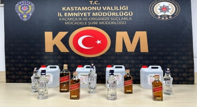 Kastamonu'da düzenlenen kaçak içki ve tütün operasyonlarında 2 kişi gözaltına alındı