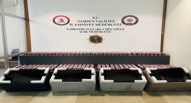 Samsun'da 49 bin 98 sentetik ecza hapı ele geçirildi