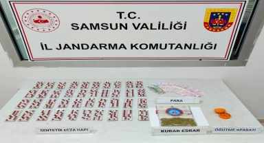 Samsun'da aracında uyuşturucu bulunan zanlıya gözaltı