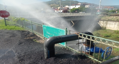 Samsun'da kaçak oluşan içme suyu hattı onarıldı