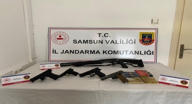 Samsun'da kaçak silah ticareti yaptıkları iddiasıyla 2 kişi yakalandı