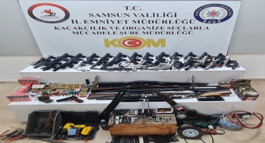 Samsun'da silah kaçakçılığı operasyonunda 4 zanlı yakalandı
