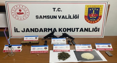 Samsun'da silah ve uyuşturucu operasyonunda 1 zanlı yakalandı