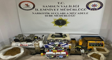 Samsun'da uyuşturucu ve silah kaçakçılığı operasyonunda 3 zanlı yakalandı