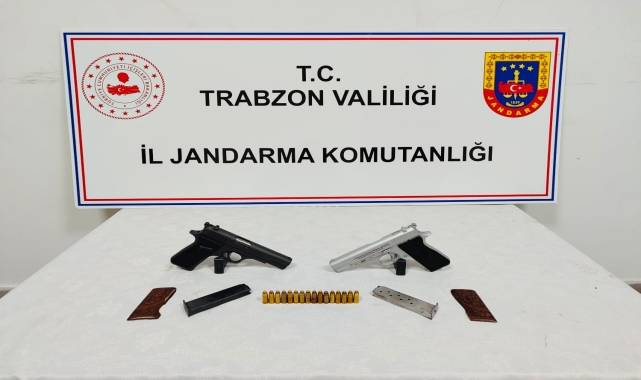 Trabzon'da kaçak silah operasyonunda 2 kişi yakalandı