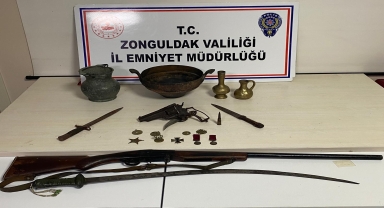 Zonguldak'ta tarihi eser operasyonunda 1 şüpheli yakalandı
