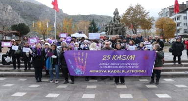 Amasya'da kadına yönelik şiddete karşı