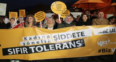 Amasya'da kadına yönelik şiddete karşı yürüyüş düzenlendi