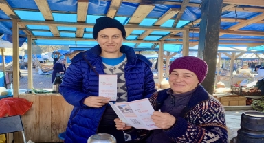 Ayancık’ta kadınlara şiddete karşı bilgilendirici broşür dağıtıldı