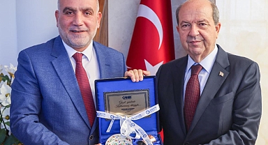 Başkan İbrahim Sandıkçı KKTC Cumhurbaşkanı Ersin Tatar'ı Ağırladı