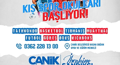Canik Belediyesi Kış Spor Okulları'yla çocuklar ücretsiz spor eğitimiyle buluşuyor.