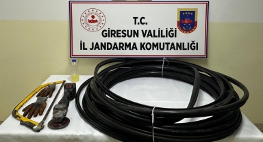 Giresun'da kablo hırsızlığı iddiasıyla 1 kişi tutuklandı