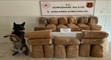 Gümüşhane'de 138 kilogram gümrük kaçağı tütün ele geçirildi