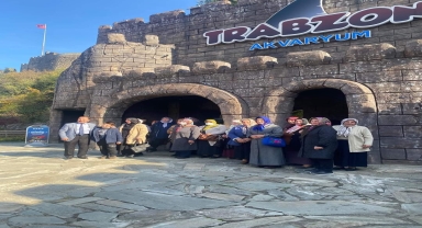 Kadın çiftçiler Trabzon Akvaryum ile Kuş Parkı'nı ziyaret etti