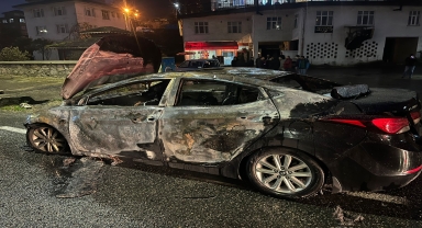Rize'de tartıştığı kişiyi silahla yaralayıp otomobilini ateşe veren zanlı yakalandı