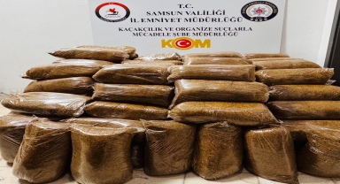 Samsun'da 475 kilogram kaçak tütün ele geçirildi